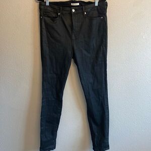 NWOT- GOOD AMERICAN- Good Leg- shiny black- Size 15/33